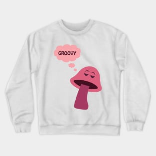 Groovy Mushroom - Pink Crewneck Sweatshirt